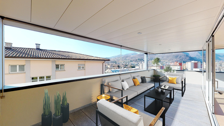 Mendrisio CENTRO GRANDE appartamento di 4.5 locali con AMPIA terrazza coperta - POSSIBILITÀ DI 5.5 LOCALI